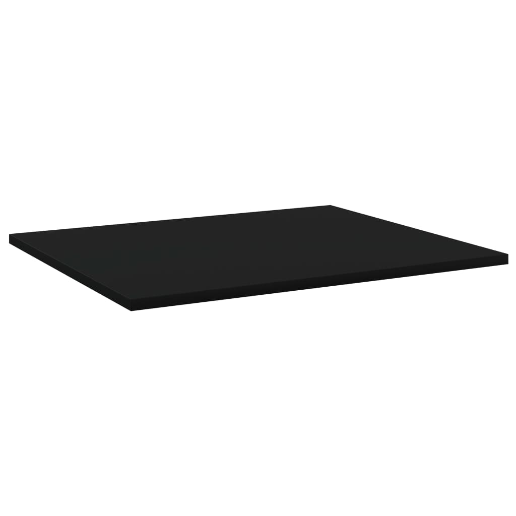 Ripiani per Libreria 4pz Neri 60x50x1,5cm in Legno Multistrato