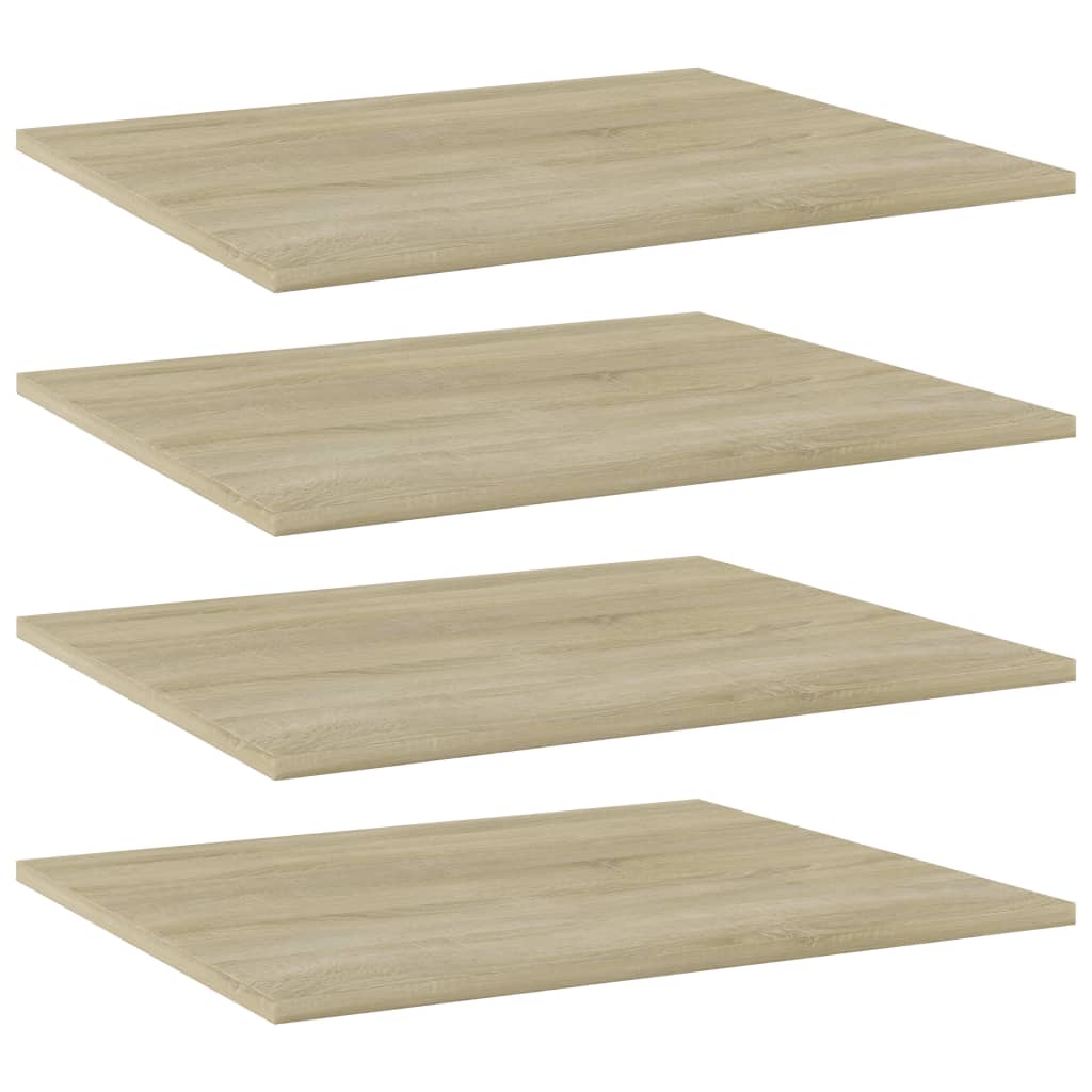 Ripiani per Libreria 4pz Rovere Sonoma 60x50x1,5cm Multistrato