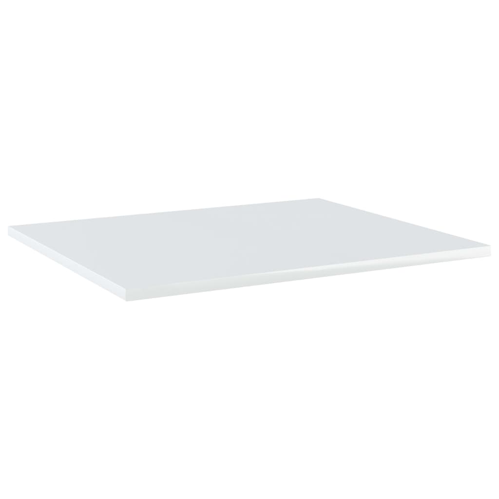 Ripiani per Libreria 8pz Bianco Lucido 60x50x1,5cm Multistrato