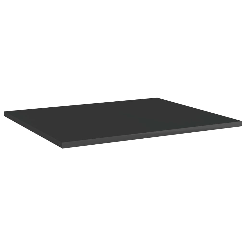 Ripiani per Libreria 8pz Nero Lucido 60x50x1,5cm Multistrato