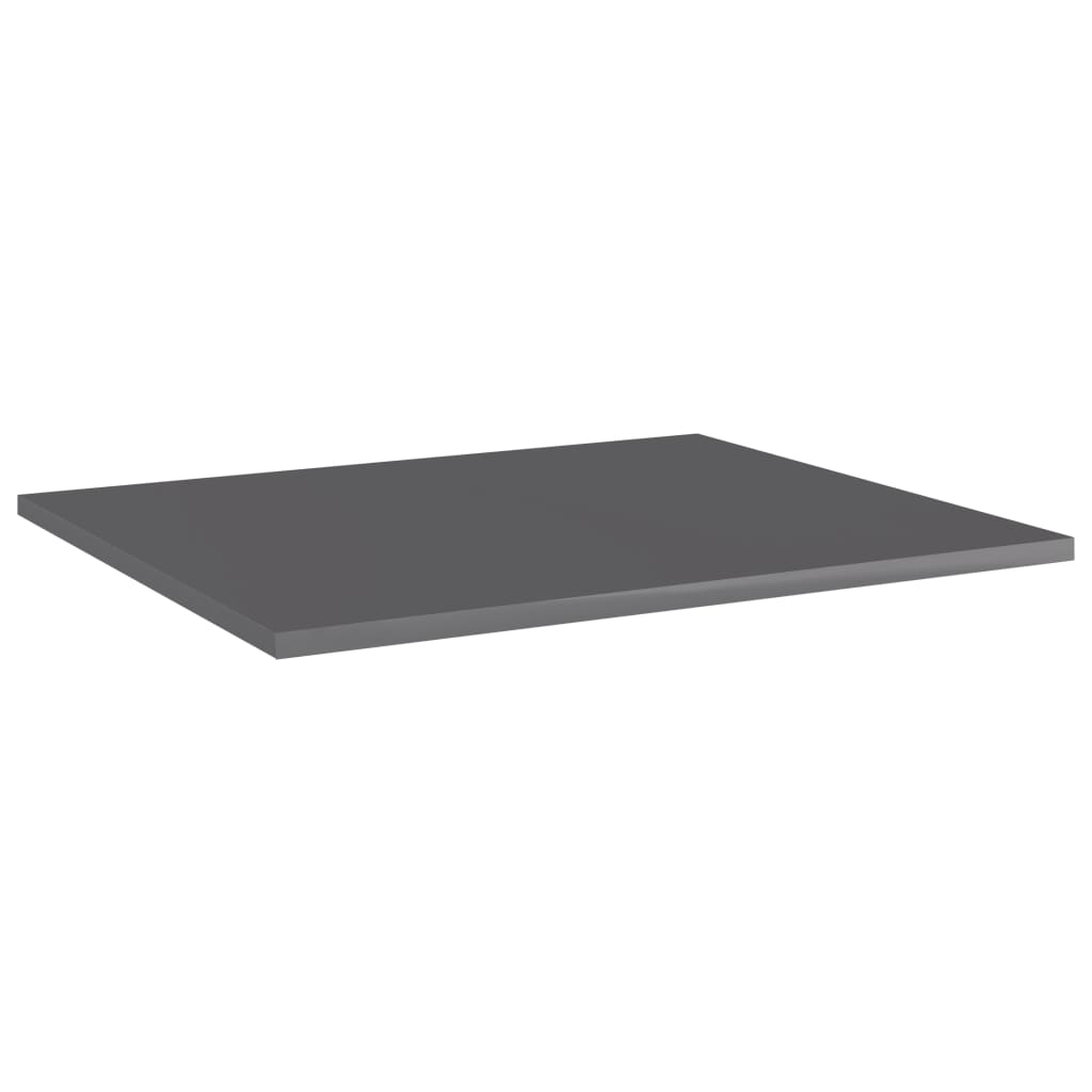 Ripiani per Libreria 4pz Grigio Lucido 60x50x1,5cm Multistrato