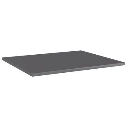 Ripiani per Libreria 4pz Grigio Lucido 60x50x1,5cm Multistrato
