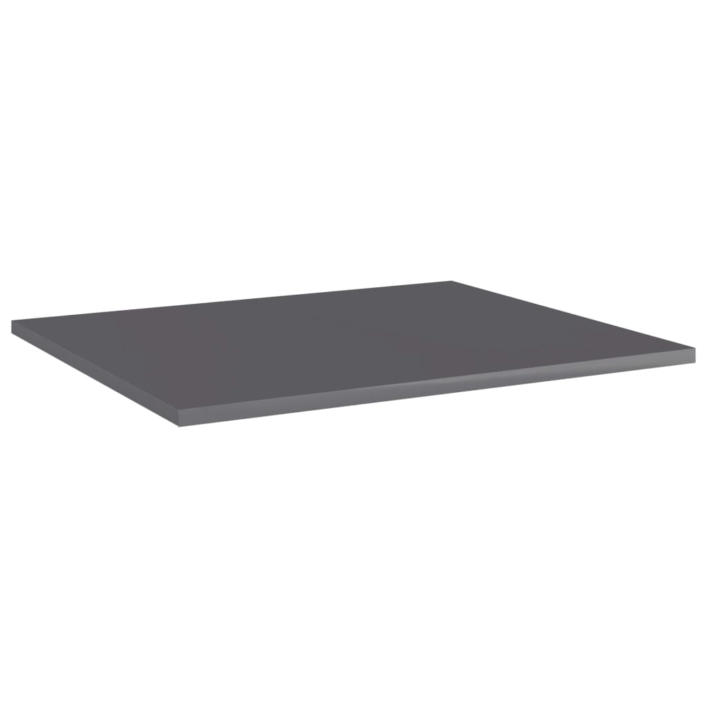 Ripiani per Libreria 8pz Grigio Lucido 60x50x1,5cm Multistrato