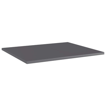 Ripiani per Libreria 8pz Grigio Lucido 60x50x1,5cm Multistrato
