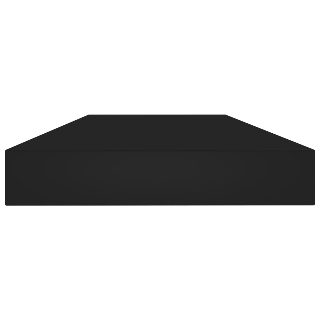 Ripiani per Libreria 4pz Neri 80x10x1,5cm in Legno Multistrato