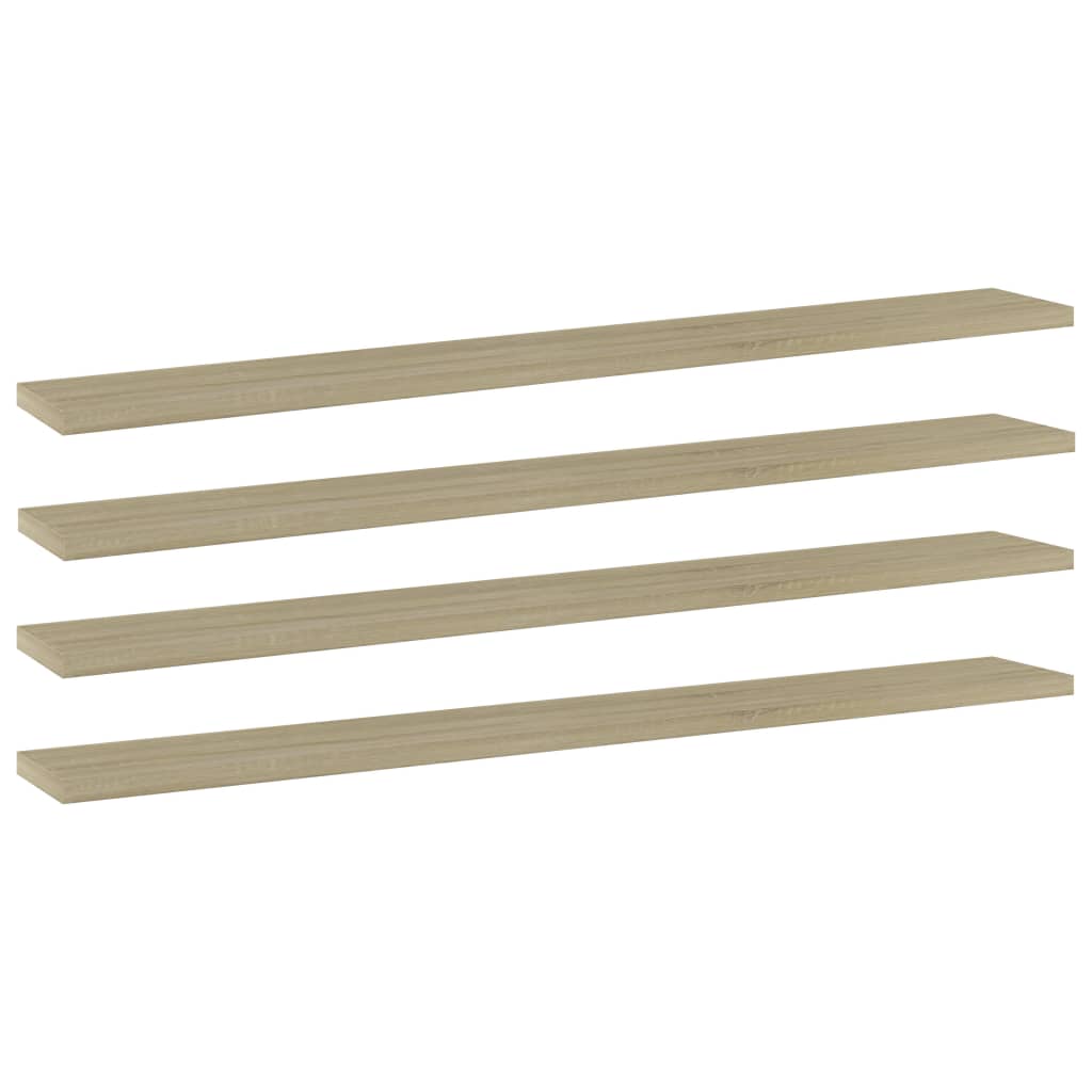 Ripiani per Libreria 4pz Rovere Sonoma 80x10x1,5cm Multistrato