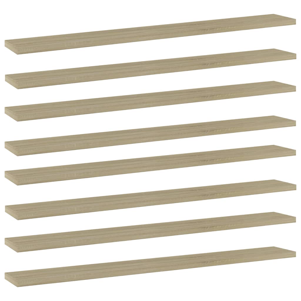 Ripiani per Libreria 8pz Rovere Sonoma 80x10x1,5cm Multistrato