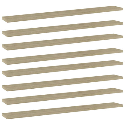 Ripiani per Libreria 8pz Rovere Sonoma 80x10x1,5cm Multistrato