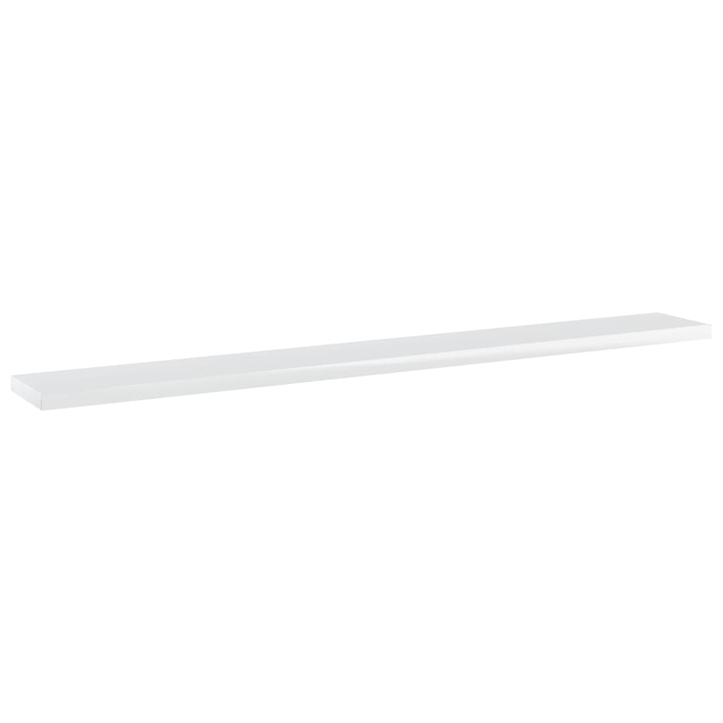 Ripiani per Libreria 4 pz Bianco Lucido 80x10x1,5cm Multistrato
