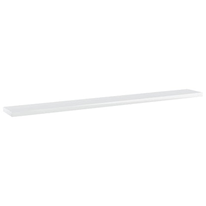 Ripiani per Libreria 4 pz Bianco Lucido 80x10x1,5cm Multistrato