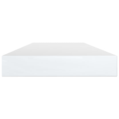 Ripiani per Libreria 4 pz Bianco Lucido 80x10x1,5cm Multistrato