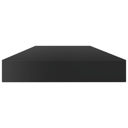 Ripiani per Libreria 4pz Nero Lucido 80x10x1,5cm Multistrato