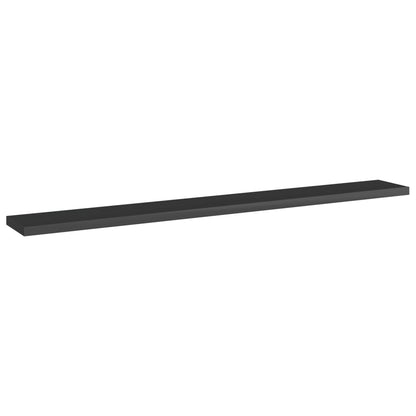 Ripiani per Libreria 8pz Nero Lucido 80x10x1,5cm Multistrato