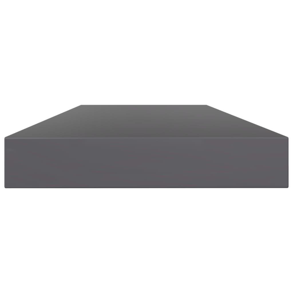Ripiani per Libreria 4pz Grigio Lucido 80x10x1,5cm Multistrato