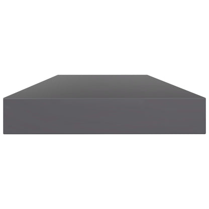Ripiani per Libreria 4pz Grigio Lucido 80x10x1,5cm Multistrato