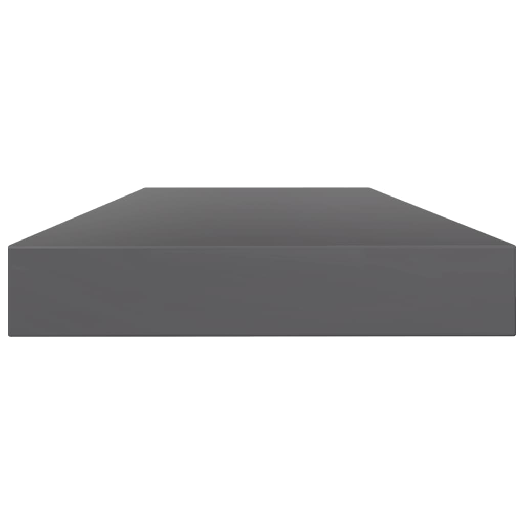 Ripiani per Libreria 8pz Grigio Lucido 80x10x1,5cm Multistrato