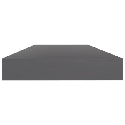 Ripiani per Libreria 8pz Grigio Lucido 80x10x1,5cm Multistrato