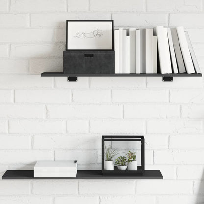 Ripiani per Libreria 4pz Grigi 80x20x1,5cm in Legno Multistrato