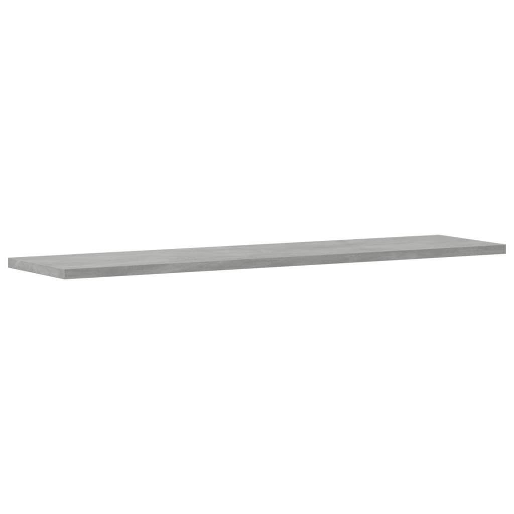 Ripiani per Libreria 4pz Grigio Cemento 80x20x1,5cm Multistrato