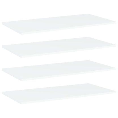 Ripiani per Libreria 4pz Bianchi 80x40x1,5 cm Legno Multistrato