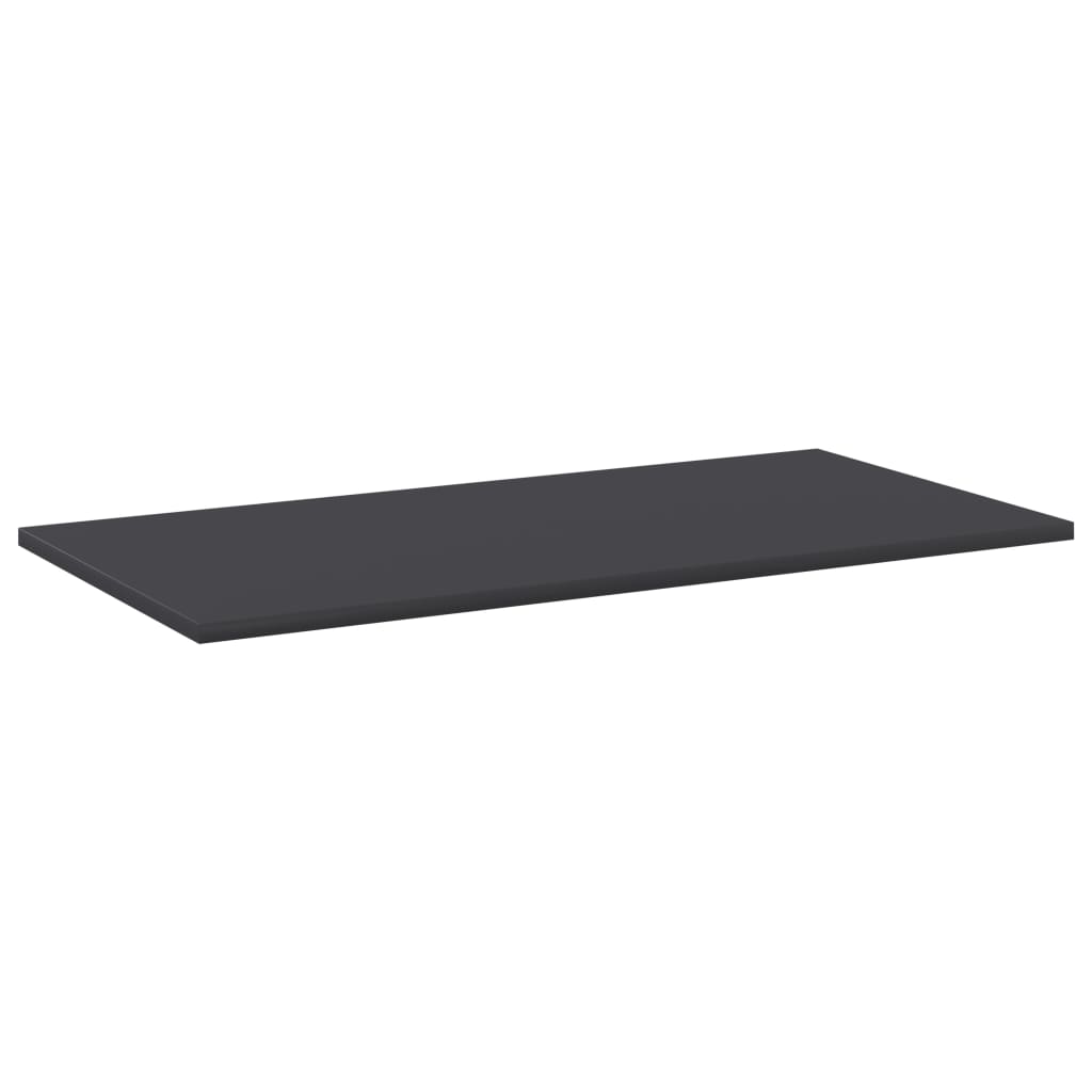 Ripiani per Libreria 4pz Grigi 80x40x1,5cm in Legno Multistrato