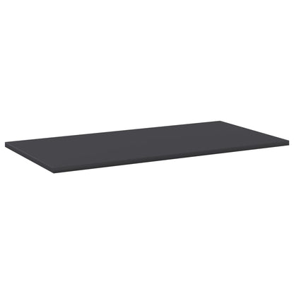 Ripiani per Libreria 4pz Grigi 80x40x1,5cm in Legno Multistrato
