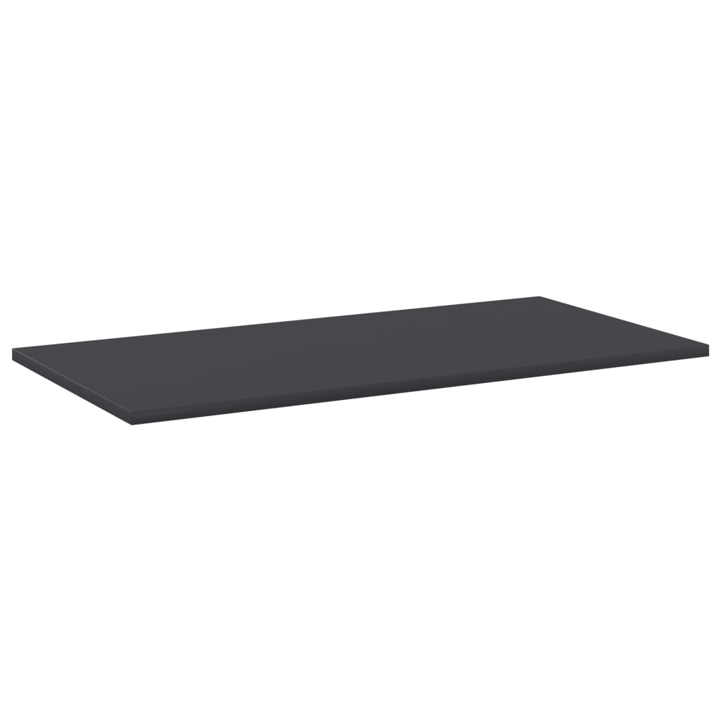 Ripiani per Libreria 8pz Grigi 80x40x1,5cm in Legno Multistrato