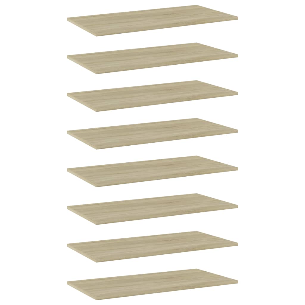 Ripiani per Libreria 8pz Rovere Sonoma 80x40x1,5cm Multistrato