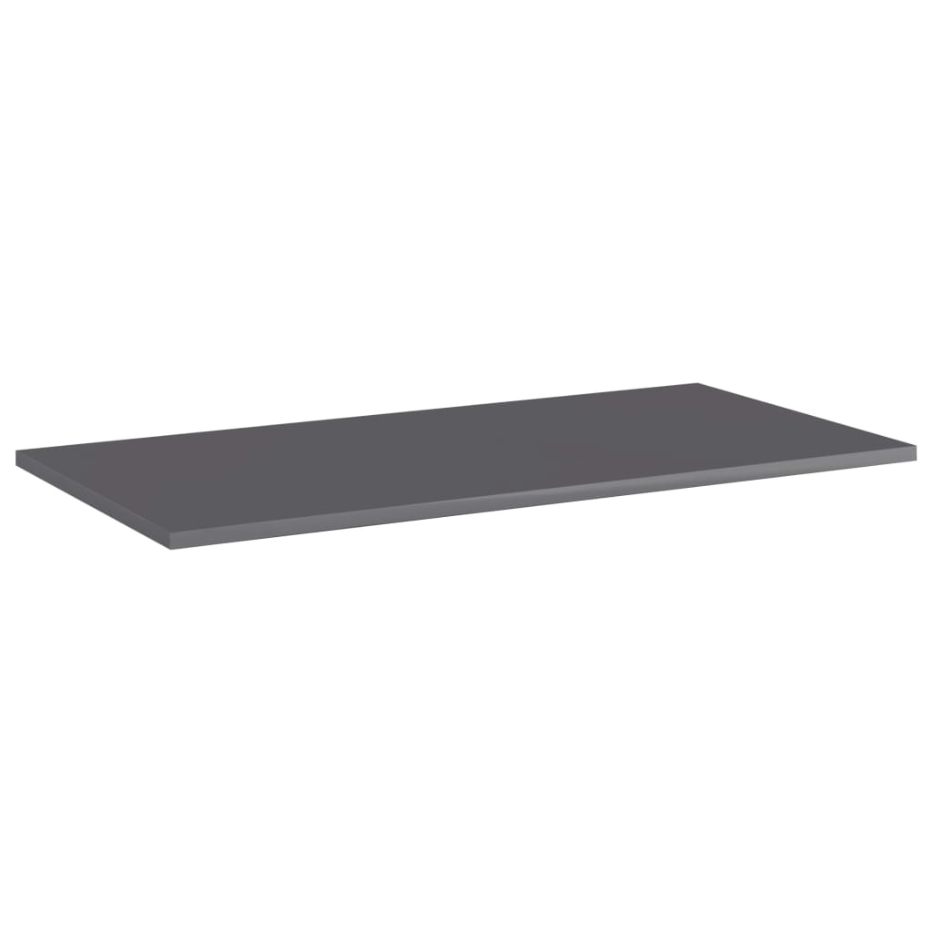 Ripiani per Libreria 8pz Grigio Lucido 80x40x1,5cm Multistrato