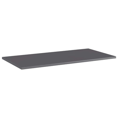 Ripiani per Libreria 8pz Grigio Lucido 80x40x1,5cm Multistrato