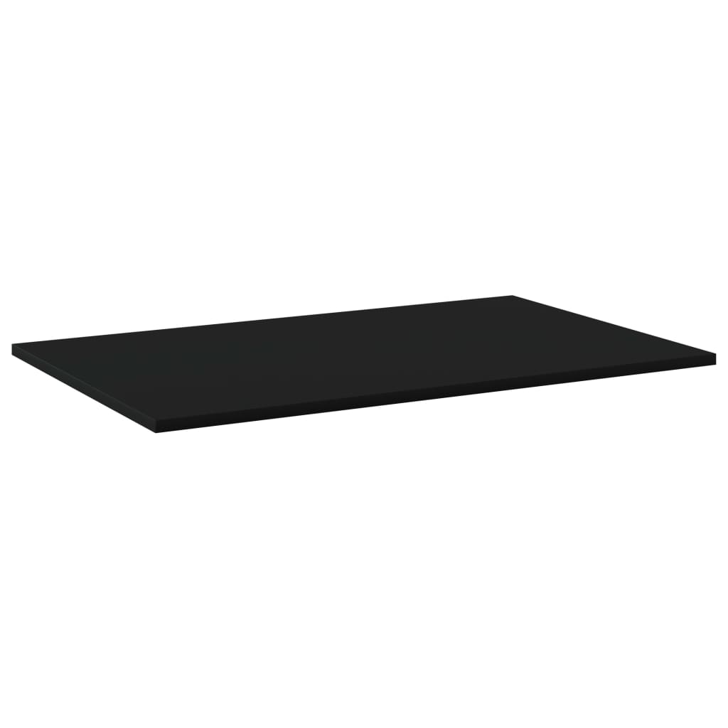 Ripiani per Libreria 4pz Neri 80x50x1,5cm in Legno Multistrato