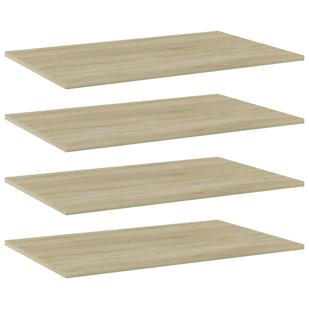 Ripiani per Libreria 4pz Rovere Sonoma 80x50x1,5cm Multistrato