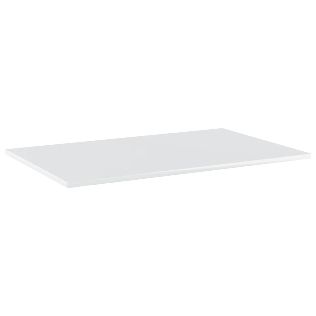 Ripiani per Libreria 4 pz Bianco Lucido 80x50x1,5cm Multistrato