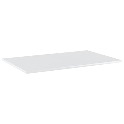 Ripiani per Libreria 4 pz Bianco Lucido 80x50x1,5cm Multistrato