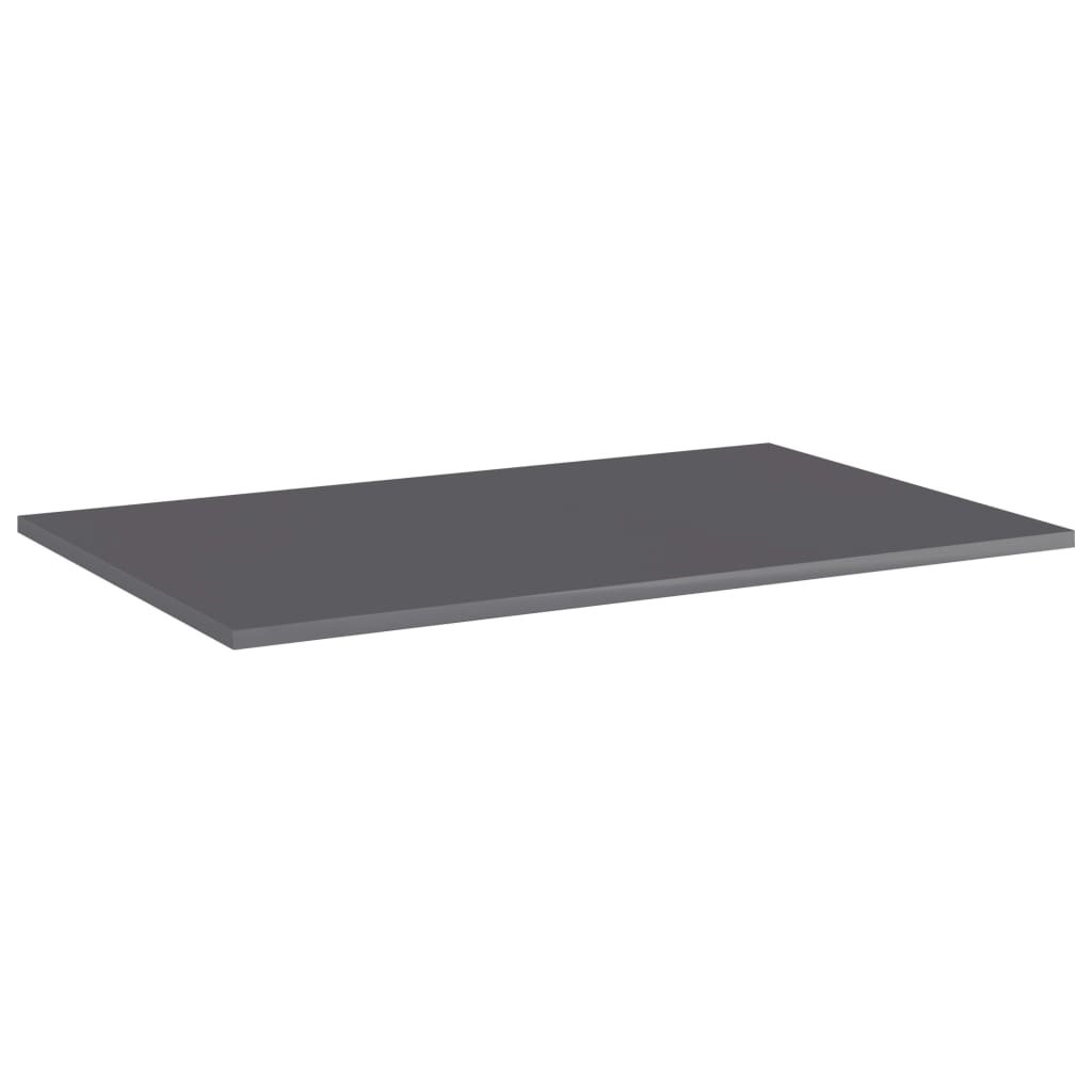 Ripiani per Libreria 4pz Grigio Lucido 80x50x1,5cm Multistrato