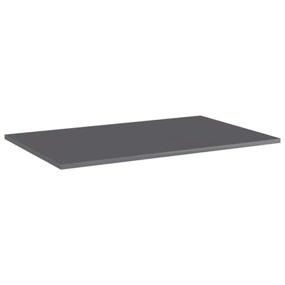 Ripiani per Libreria 4pz Grigio Lucido 80x50x1,5cm Multistrato