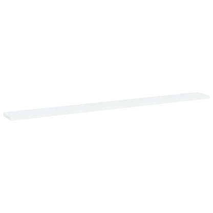 Ripiani per Libreria 8pz Bianchi 100x10x1,5cm Legno Multistrato