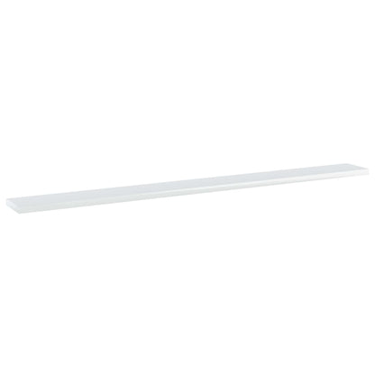 Ripiani per Libreria 8pz Bianco Lucido 100x10x1,5cm Multistrato