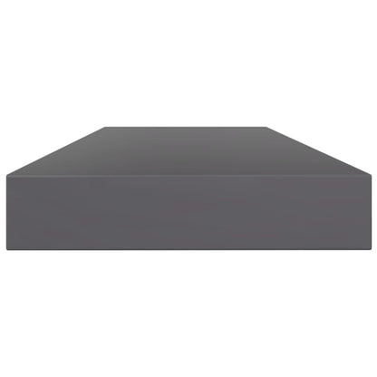 Ripiani per Libreria 4pz Grigio Lucido 100x10x1,5cm Multistrato