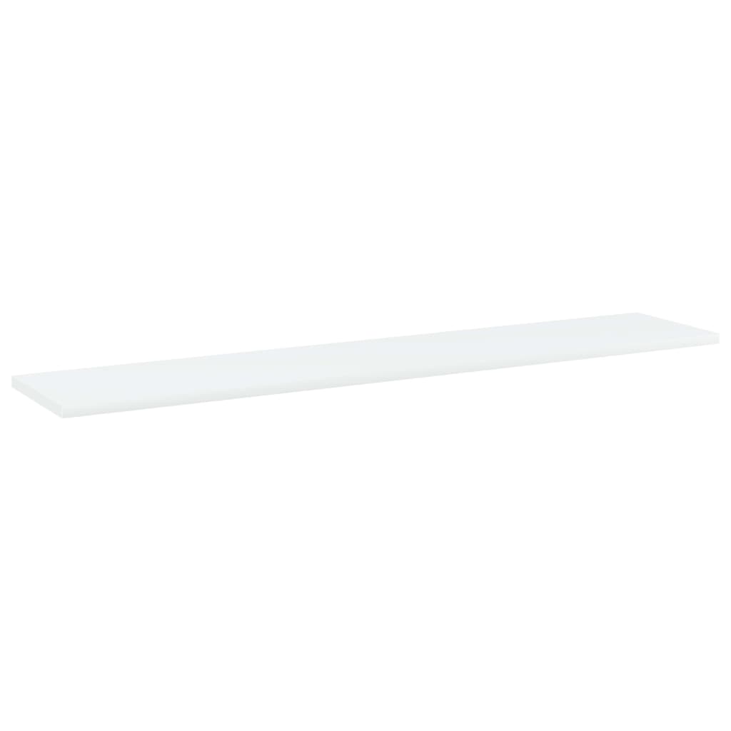 Ripiani per Libreria 8pz Bianchi 100x20x1,5cm Legno Multistrato