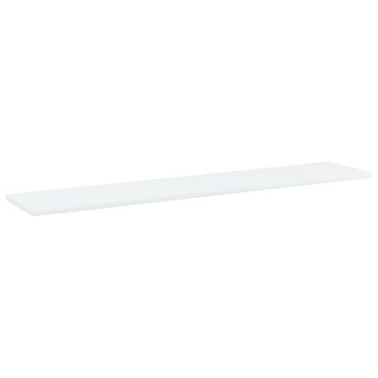Ripiani per Libreria 8pz Bianchi 100x20x1,5cm Legno Multistrato