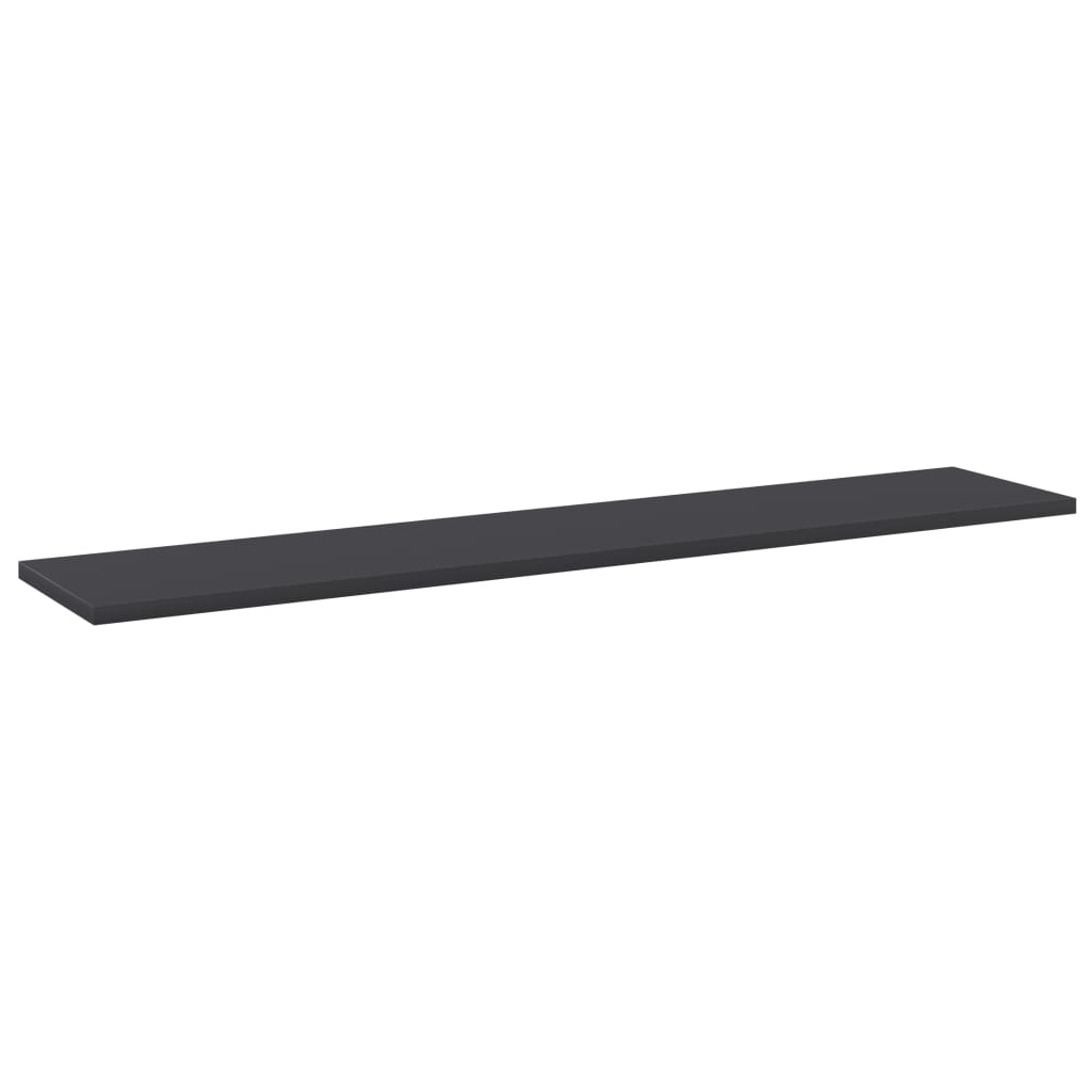Ripiani per Libreria 4pz Grigi 100x20x1,5cm Legno Multistrato
