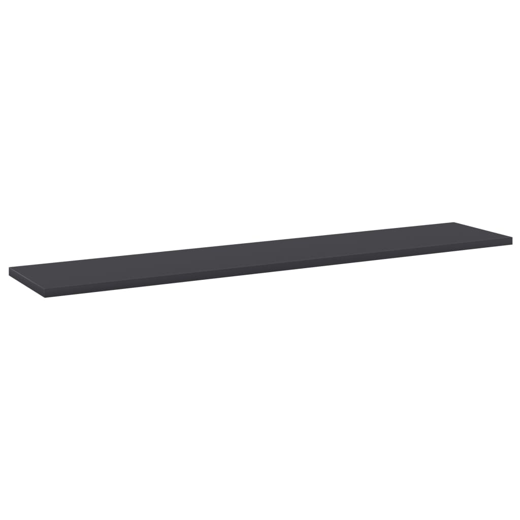 Ripiani per Libreria 8pz Grigi 100x20x1,5cm Legno Multistrato