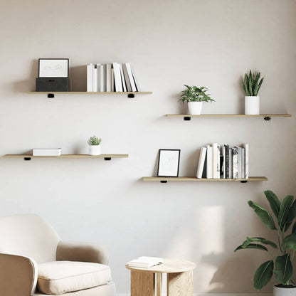 Ripiani per Libreria 8pz Rovere Sonoma 100x20x1,5cm Multistrato