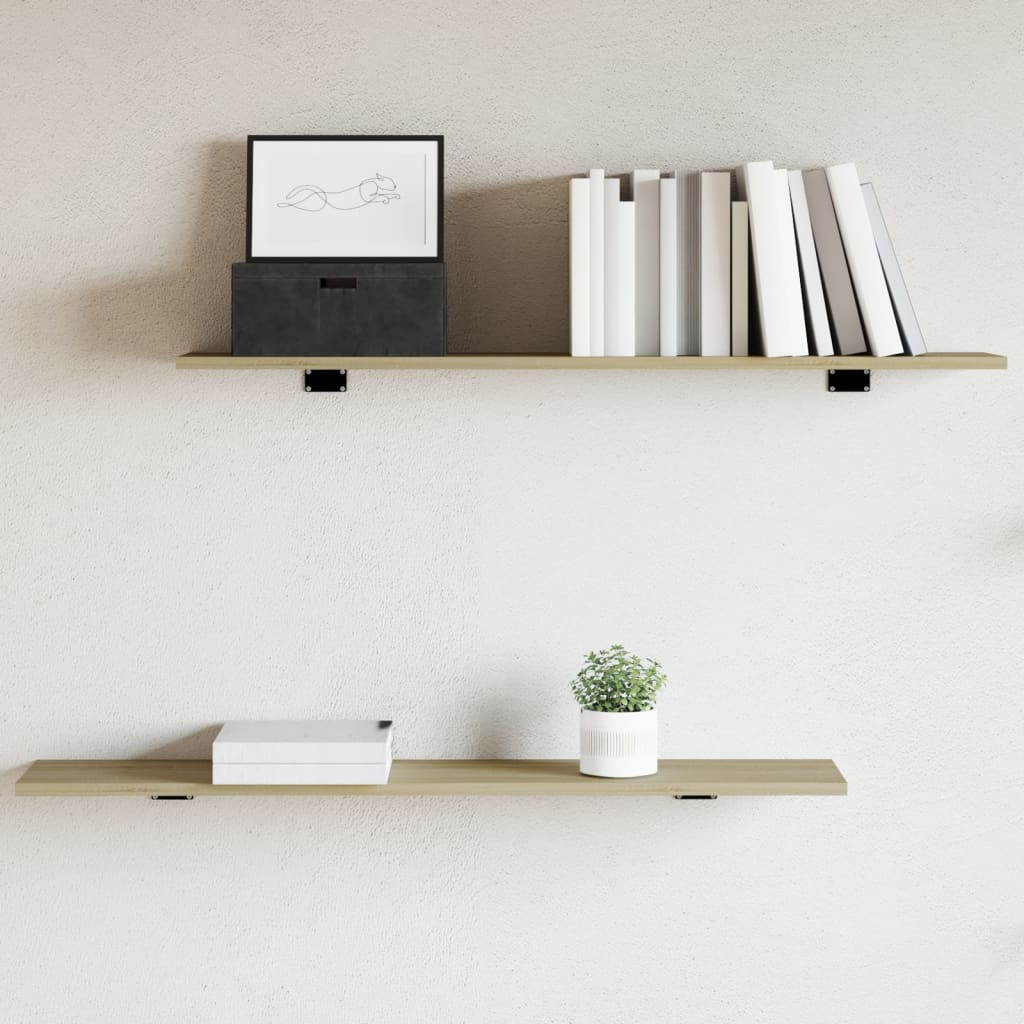 Ripiani per Libreria 8pz Rovere Sonoma 100x20x1,5cm Multistrato