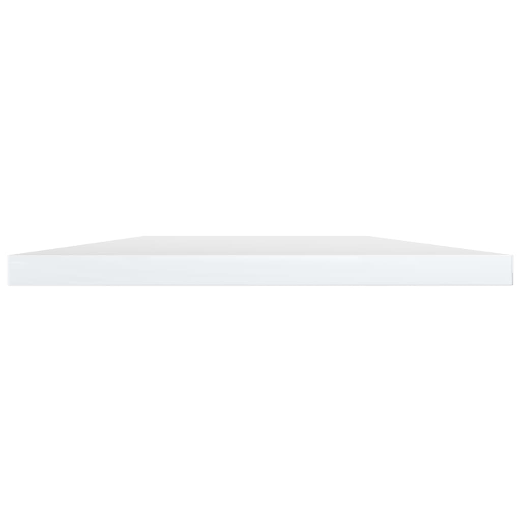 Ripiani per Libreria 8pz Bianco Lucido 100x20x1,5cm Multistrato
