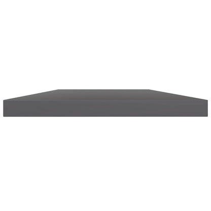 Ripiani per Libreria 4pz Grigio Lucido 100x20x1,5cm Multistrato