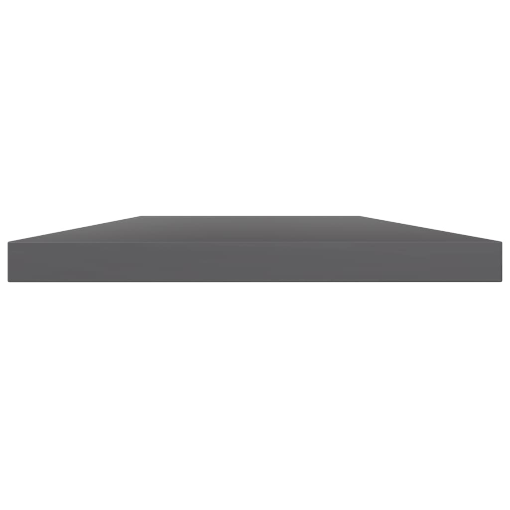 Ripiani per Libreria 8pz Grigio Lucido 100x20x1,5cm Multistrato