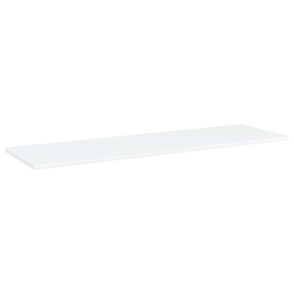 Ripiani per Libreria 4pz Bianchi 100x30x1,5cm Legno Multistrato
