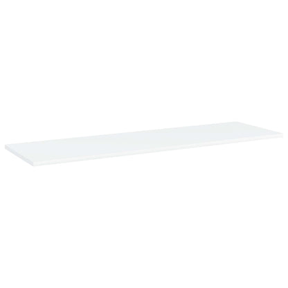 Ripiani per Libreria 4pz Bianchi 100x30x1,5cm Legno Multistrato